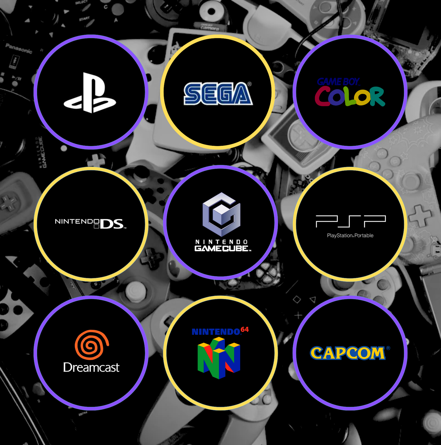 Consoles inclus dans les packs émulateurs